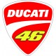 2x Logo Escudo Ducati 46