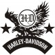 2x Pegatinas logo Harley Aguila 2