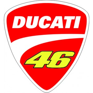 2x Logo Escudo Ducati 46 GEL
