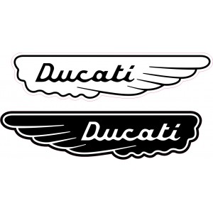 2x Pegatinas Ducati alas vintage