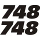 2X Pegatinas Logo Ducati 748