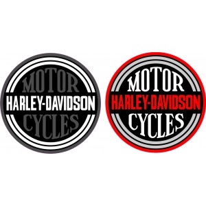 2x Pegatinas Harley Davidson redonda